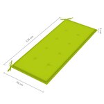 vidaXL Banc de jardin avec coussin 135 cm Bois d'acacia massif