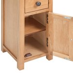 vidaXL Étagère d’angle 26x26x94 cm Bois de chêne massif