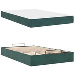 vidaXL Cadre de lit avec stockage Vert foncé 140 x 190 cm Velours