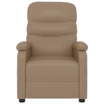 vidaXL Fauteuil de massage Cappuccino Similicuir