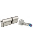THIRARD - Cylindre de serrure double entrée T2  40x60mm  nickel  anti-arrachement  anti-perçage  anti-crochetage  5 clés