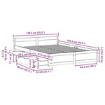 vidaXL Cadre de lit sans matelas blanc 135x190 cm bois de pin massif