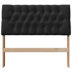 vidaXL Tête de lit capitonnée Noir 100 cm Pin massif