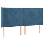 vidaXL Sommier à lattes de lit matelas et LED Bleu foncé 200x200 cm