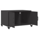 vidaXL Table basse noir 68x50x43 5 cm acier