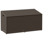 vidaXL Boîte de rangement de jardin marron 110x50x58 cm résine tressée