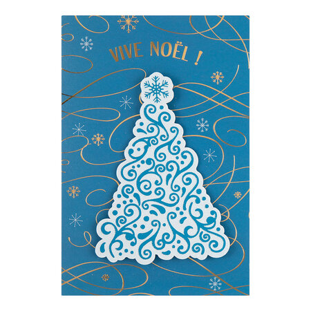 Carte De Vœux Noël Chic Sapin - Draeger paris