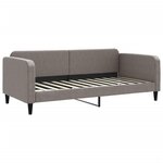 vidaXL Lit de jour avec lit gigogne taupe 90x200 cm tissu