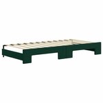 vidaXL Lit de jour avec gigogne et matelas vert foncé 90x200cm velours
