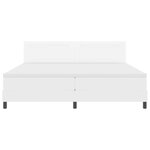 vidaXL Lit à ressorts avec matelas Blanc 200 x 200 cm Simili cuir
