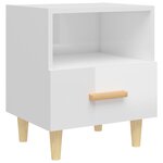 vidaXL Tables de chevet 2 Pièces blanc brillant 40x35x47 cm