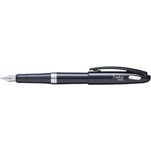 Stylo plume tradio corps vernis noir encre bleue pentel