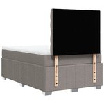 vidaXL Sommier à lattes de lit avec matelas Taupe 120x200 cm Tissu