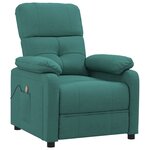 vidaXL Fauteuil de massage Vert foncé Tissu