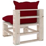 Vidaxl salon de jardin palette 5 pièces avec coussins bois de pin