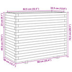 vidaXL Jardinière 90x40x72 5 cm bois de pin massif