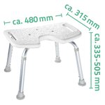 RIDDER Tabouret de baignoire Blanc 150 kg A0050501