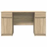 vidaXL Bureau Chêne sonoma 140 x 49 x 76 cm Bois d'ingénierie