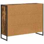 vidaXL Meuble d'appoint Chêne Fumé 96 5 x 30 x 75 cm Bois d'ingénierie