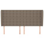 vidaXL Tête de lit avec oreilles Taupe 203x23x118/128 cm Tissu