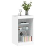 vidaXL Buffet avec lumières LED blanc 41x37x67 cm