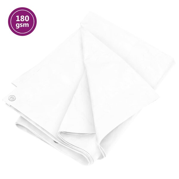 vidaXL Bâche 180 g/m² 6x8 m Blanc PEHD