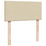vidaXL Lit ottoman avec matelas crème 90x200 cm tissu