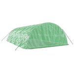 vidaXL Serre avec cadre en acier vert 40 m² 8x5x2 3 m