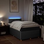 vidaXL Sommier à lattes de lit avec matelas Gris foncé 120x200cm Tissu