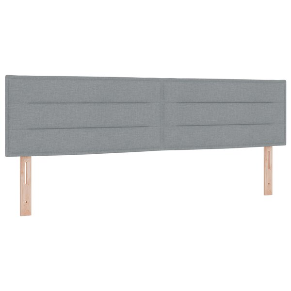 Tête de lit design lignes gris clair 180 cm en tissu