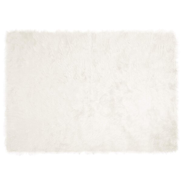vidaXL Tapis en fausse Tafalla Blanc 240 x 340 cm Polyester