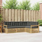vidaXL Ensemble de canapés d'extérieur 5 Pièces Blanc et anthracite