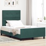 vidaXL Cadre de Lit Vert Foncé 120x200 cm en Velours