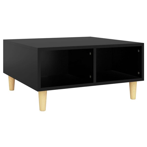 vidaXL Table basse noir 60x60x30 cm bois d'ingénierie