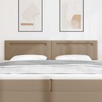 vidaXL Tête de lit LED Cappuccino 200 cm Cuir synthétique