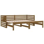 vidaXL Lit coulissant Marron miel 2x(90x190) cm Bois de pin massif