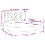 Lit Box Spring vidaXL avec Matelas Noir 160x200 cm Velours