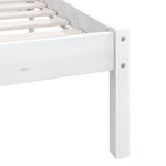 vidaXL Cadre de lit sans matelas blanc bois massif 200x200 cm