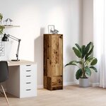 vidaXL Buffet haut 29 5x34x119 5 cm vieux bois bois d'ingénierie