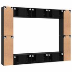 vidaXL Ensemble meuble TV 10 Pièces Chêne noir Moyen 30 5 x 30 x 90 cm