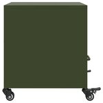 vidaXL Table de chevet vert olive 36x39x43 5 cm acier