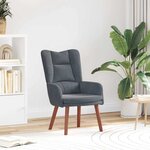 vidaXL Fauteuil relaxant Gris foncé 63 x 67 x 94 cm Velours