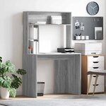 vidaXL Bureau Sonoma gris 91 x 50 x 149 cm Bois d'ingénierie
