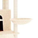 vidaXL Arbre à chat avec griffoirs en sisal Crème 154 cm