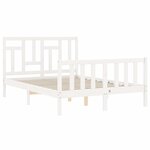 vidaXL Cadre de lit sans matelas blanc 120x200 cm bois de pin massif