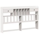 vidaXL Lit bibliothèque sans matelas blanc 180x200 cm bois pin massif