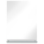 vidaXL Miroir mural avec étagère 40x60 cm Verre trempé