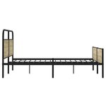 vidaXL Cadre de lit en métal sans matelas chêne sonoma 200x200 cm
