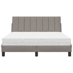 vidaXL Lit avec matelas taupe 140x200 cm tissu