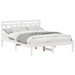 vidaXL Cadre de lit Blanc 120 x 190 cm Pin massif